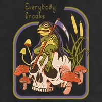 Everybody Croaks Frog Skull Mushroom Everybody Croak 7 Panel Mesh Trucker Snapback Hat