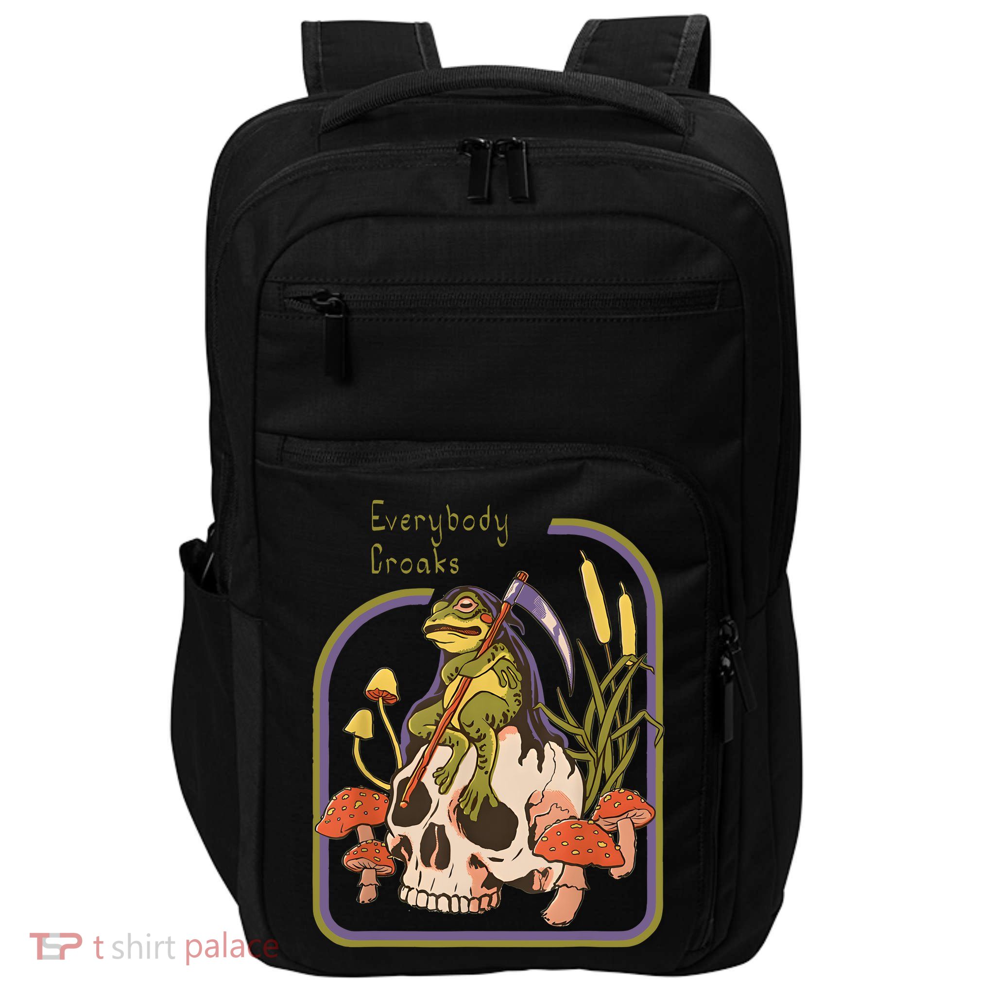 Everybody Croaks Frog Skull Mushroom Everybody Croak Impact Tech Backpack