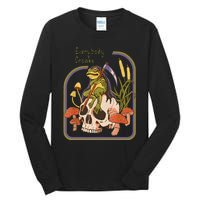 Everybody Croaks Frog Skull Mushroom Everybody Croak Tall Long Sleeve T-Shirt