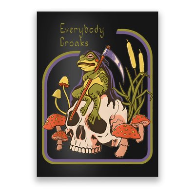 Everybody Croaks Frog Skull Mushroom Everybody Croak Poster
