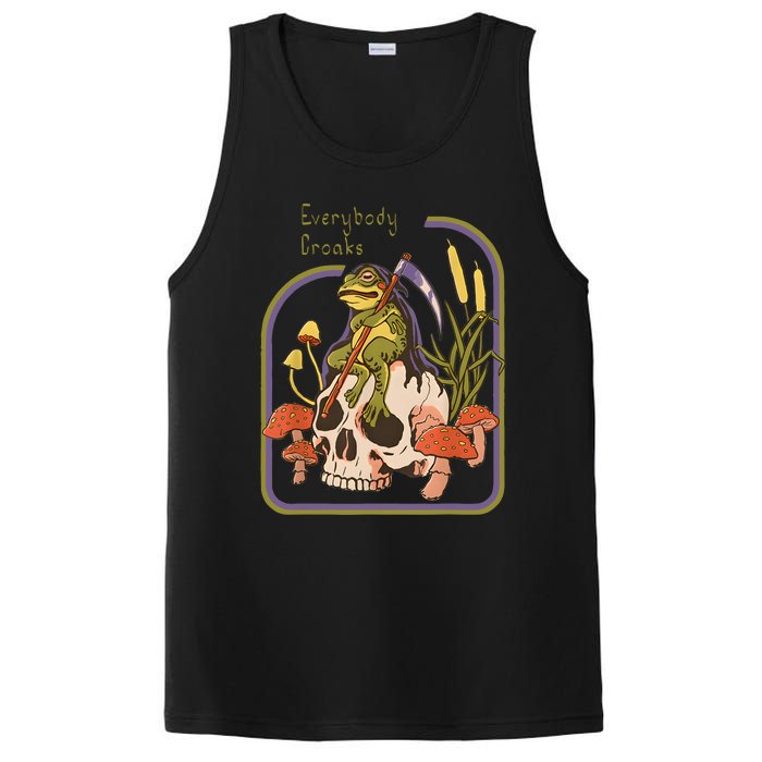 Everybody Croaks Frog Skull Mushroom Everybody Croak PosiCharge Competitor Tank