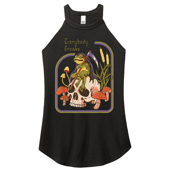 Everybody Croaks Frog Skull Mushroom Everybody Croak Women's Perfect Tri Rocker Tank