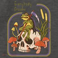 Everybody Croaks Frog Skull Mushroom Everybody Croak Vector Backpack