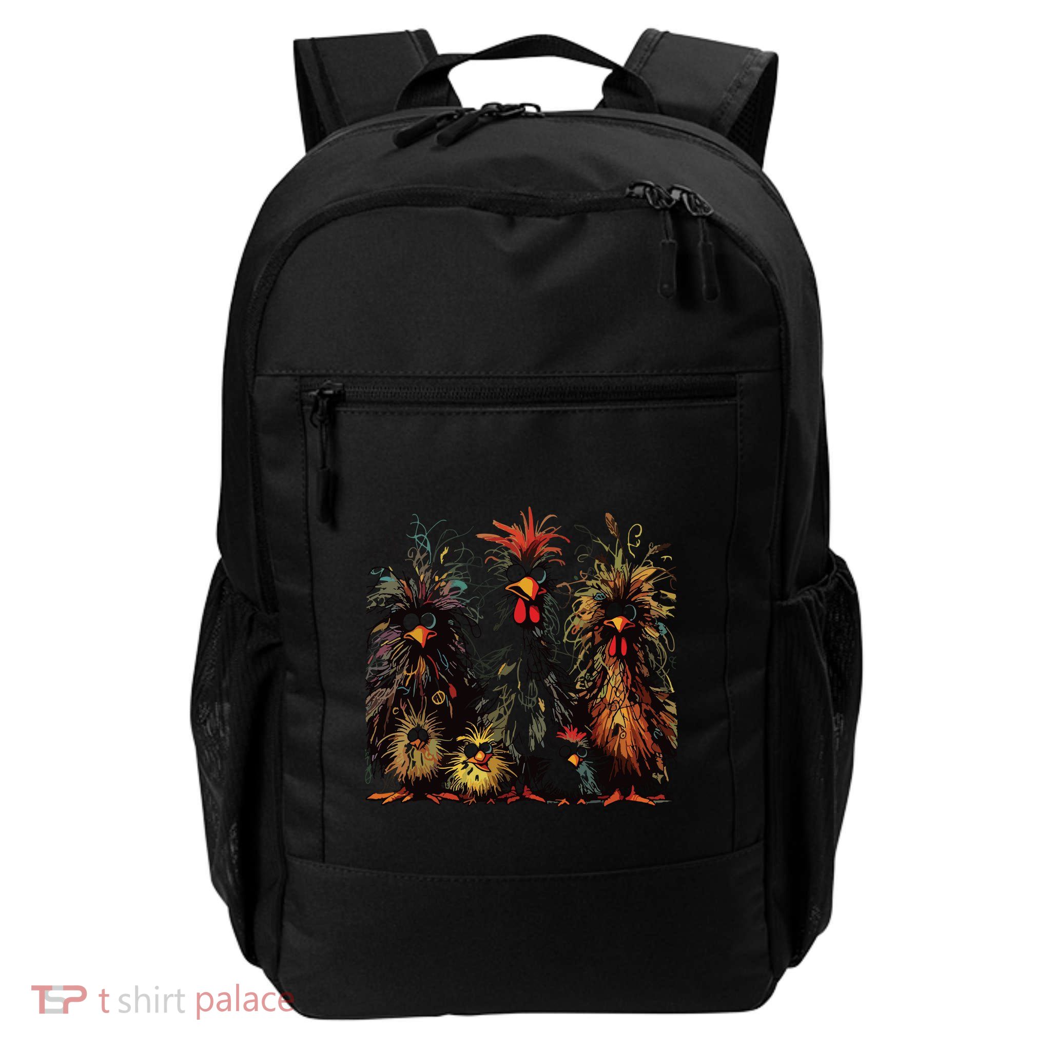 Eagerlys Colorful Funny Chicken Art Backpack