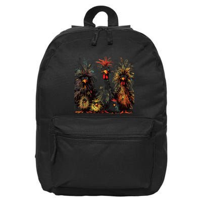 Eagerlys Colorful Funny Chicken Art 16 in Basic Backpack