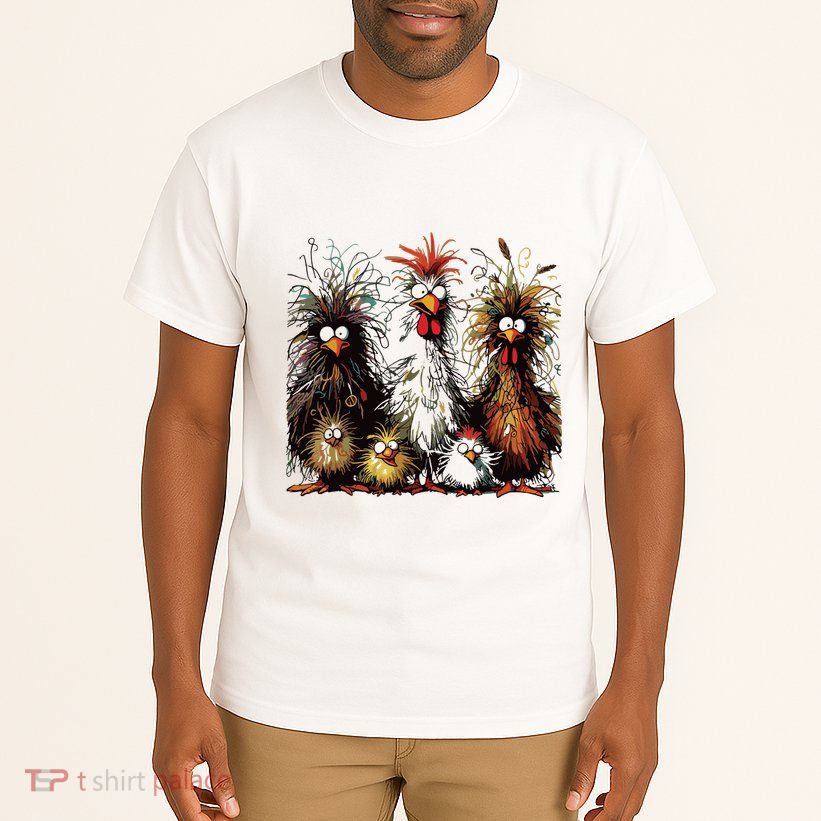 Eagerlys Colorful Funny Chicken Art Tall T-Shirt