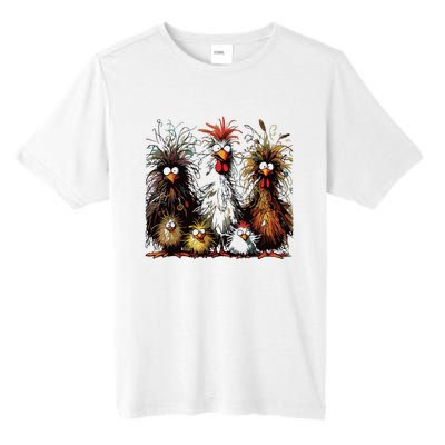 Eagerlys Colorful Funny Chicken Art Tall Fusion ChromaSoft Performance T-Shirt