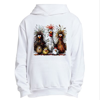 Eagerlys Colorful Funny Chicken Art Urban Pullover Hoodie