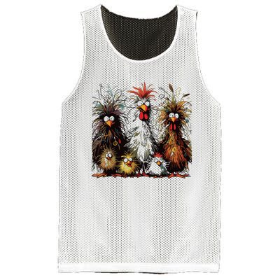 Eagerlys Colorful Funny Chicken Art Mesh Reversible Basketball Jersey Tank