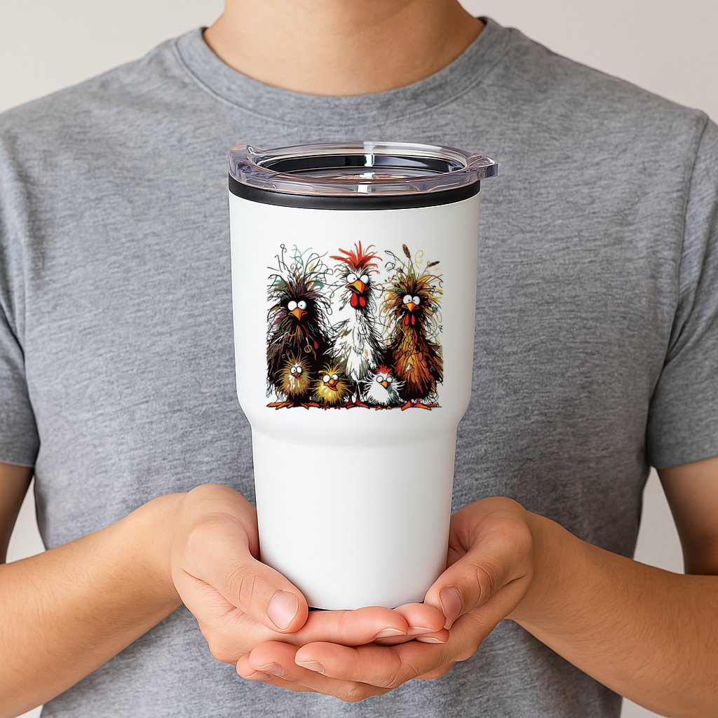 Eagerlys Colorful Funny Chicken Art Tumbler