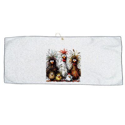 Eagerlys Colorful Funny Chicken Art Large Microfiber Waffle Golf Towel