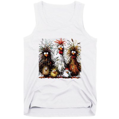 Eagerlys Colorful Funny Chicken Art Tank Top