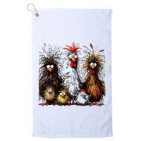 Eagerlys Colorful Funny Chicken Art Golf Towel