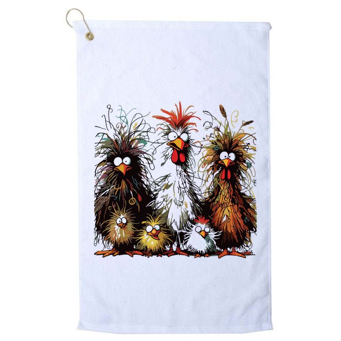 Eagerlys Colorful Funny Chicken Art Golf Towel