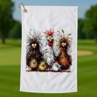 Eagerlys Colorful Funny Chicken Art Golf Towel