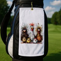 Eagerlys Colorful Funny Chicken Art Golf Towel