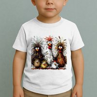 Eagerlys Colorful Funny Chicken Art Toddler T-Shirt