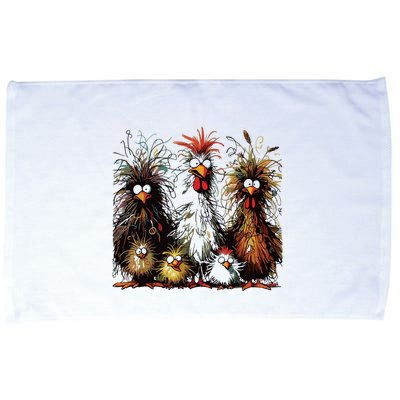 Eagerlys Colorful Funny Chicken Art Microfiber Hand Towel