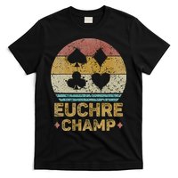 Euchre Champ Funny Vintage Euchre Board Game T-Shirt