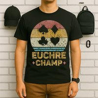Euchre Champ Funny Vintage Euchre Board Game T-Shirt