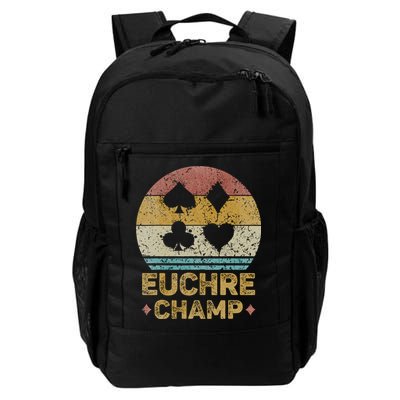 Euchre Champ Funny Vintage Euchre Board Game Backpack