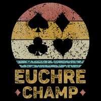 Euchre Champ Funny Vintage Euchre Board Game Button