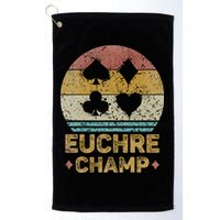 Euchre Champ Funny Vintage Euchre Board Game Golf Towel