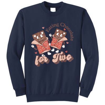 Eating Chocolate For Two New Mom Pregnant Valentines Day Sweatshirt