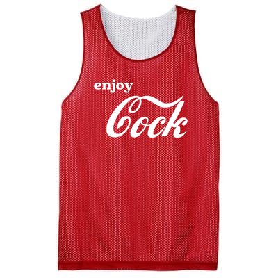 Enjoy Cock Funny Parody Logo Gift Mesh Reversible Basketball Jersey Tank