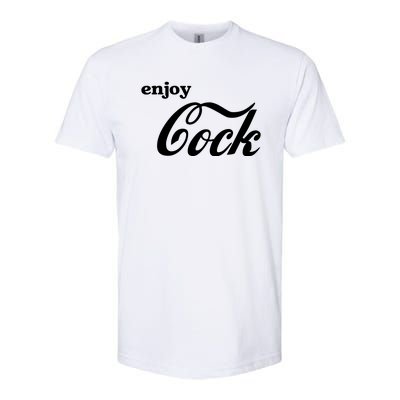 Enjoy Cock Funny Parody Logo Gift Softstyle® CVC T-Shirt