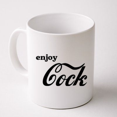 Enjoy Cock Funny Parody Logo Gift Coffee Mug