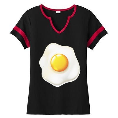 Egg Costume Funny Christmas Halloween Egg Ladies Halftime Notch Neck Tee