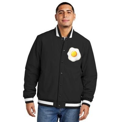 Egg Costume Funny Christmas Halloween Egg Insulated Varsity Jacket