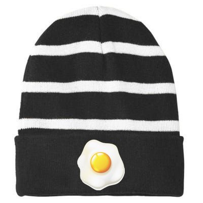 Egg Costume Funny Christmas Halloween Egg Striped Beanie with Solid Band