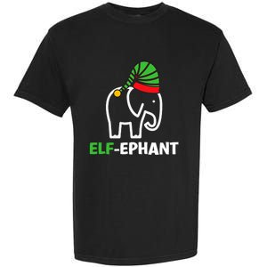 Elephants Christmas Funny Elfephant Elf Elephant Xmas Garment-Dyed Heavyweight T-Shirt