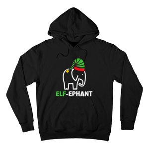 Elephants Christmas Funny Elfephant Elf Elephant Xmas Hoodie