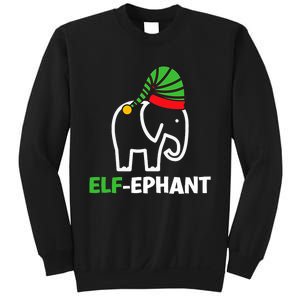 Elephants Christmas Funny Elfephant Elf Elephant Xmas Sweatshirt