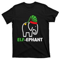 Elephants Christmas Funny Elfephant Elf Elephant Xmas T-Shirt