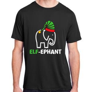 Elephants Christmas Funny Elfephant Elf Elephant Xmas Adult ChromaSoft Performance T-Shirt