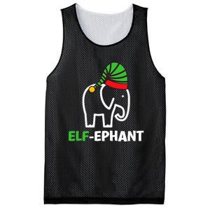 Elephants Christmas Funny Elfephant Elf Elephant Xmas Mesh Reversible Basketball Jersey Tank