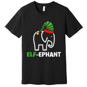 Elephants Christmas Funny Elfephant Elf Elephant Xmas Premium T-Shirt