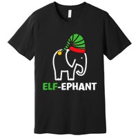 Elephants Christmas Funny Elfephant Elf Elephant Xmas Premium T-Shirt