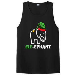 Elephants Christmas Funny Elfephant Elf Elephant Xmas PosiCharge Competitor Tank