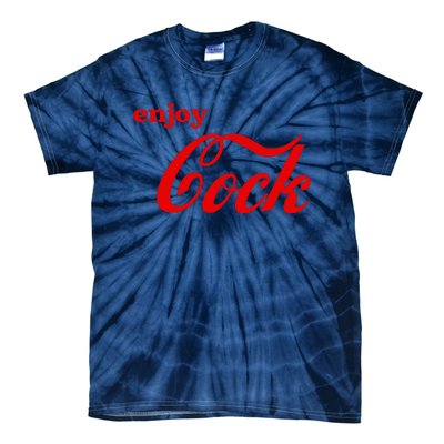 Enjoy Cock Funny Parody Logo Gift Tie-Dye T-Shirt