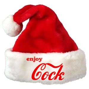 Enjoy Cock Funny Parody Logo Gift Premium Christmas Santa Hat