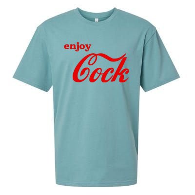 Enjoy Cock Funny Parody Logo Gift Sueded Cloud Jersey T-Shirt