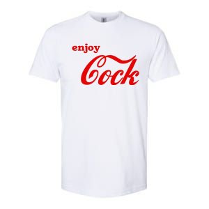 Enjoy Cock Funny Parody Logo Gift Softstyle CVC T-Shirt