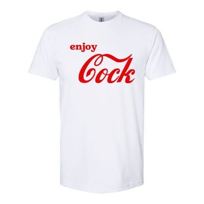 Enjoy Cock Funny Parody Logo Gift Softstyle® CVC T-Shirt