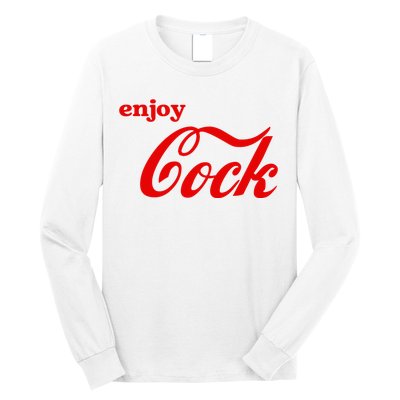 Enjoy Cock Funny Parody Logo Gift Long Sleeve Shirt