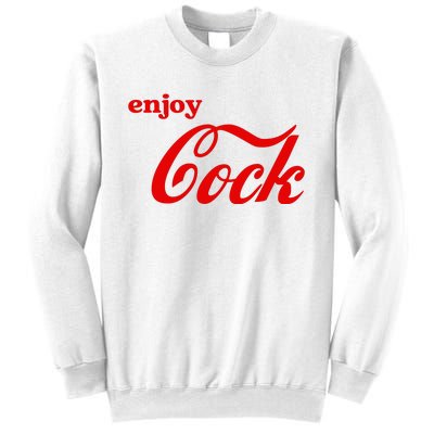 Enjoy Cock Funny Parody Logo Gift Sweatshirt